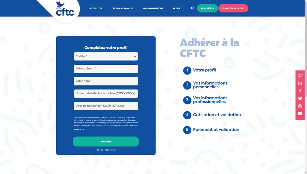 CFTC adhésion