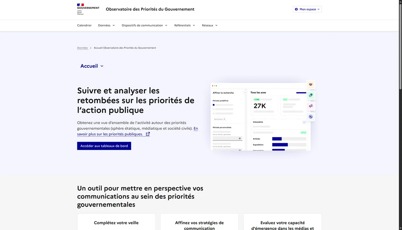 Observatoire des Priorités du Gouvernement